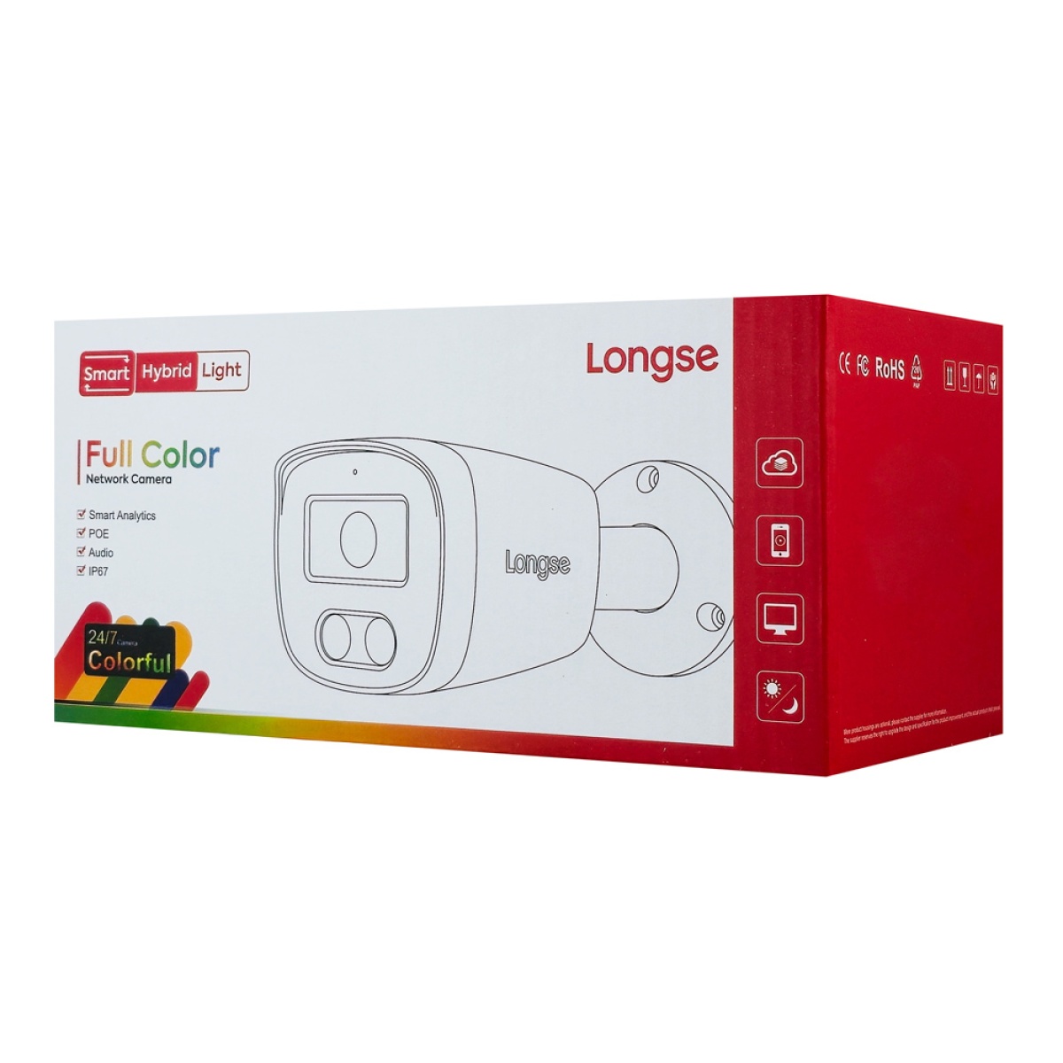 LONGSE IP κάμερα BMSC-2FCV2RC-28PMTF με μικρόφωνο, 2MP, 2.8mm, αδιάβροχη IP67, PoE - Image 4