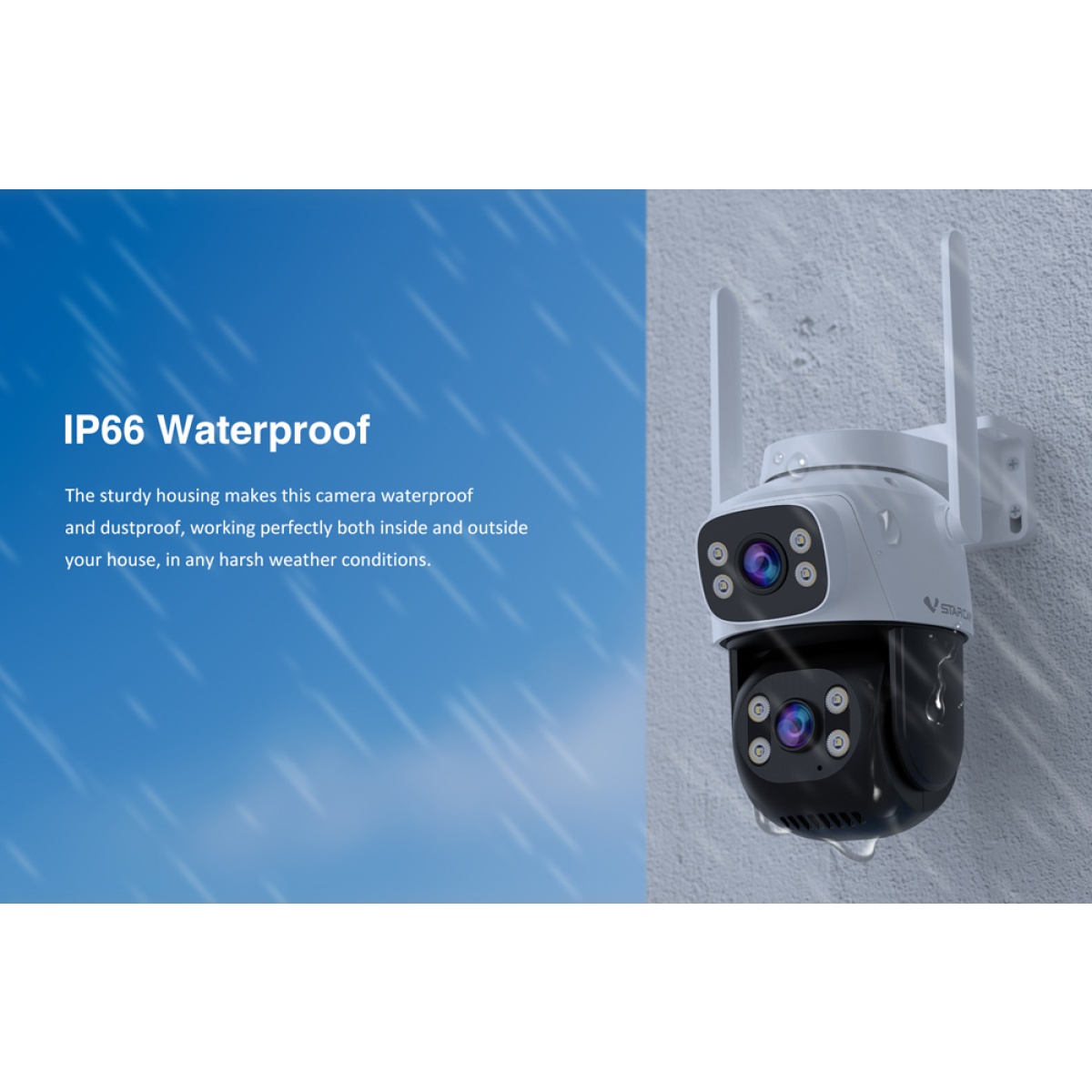 VSTARCAM smart κάμερα C622DR, dual lens, 2MP, WiFi, SD, PTZ, IP66 - Image 4