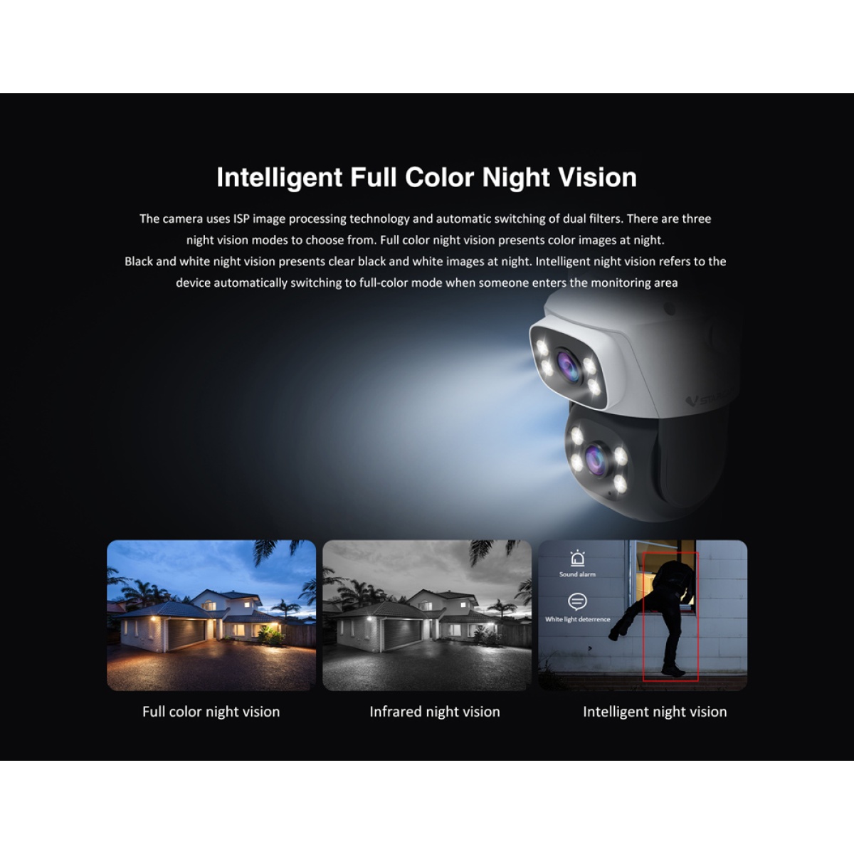 VSTARCAM smart κάμερα C622DR, dual lens, 2MP, WiFi, SD, PTZ, IP66 - Image 9