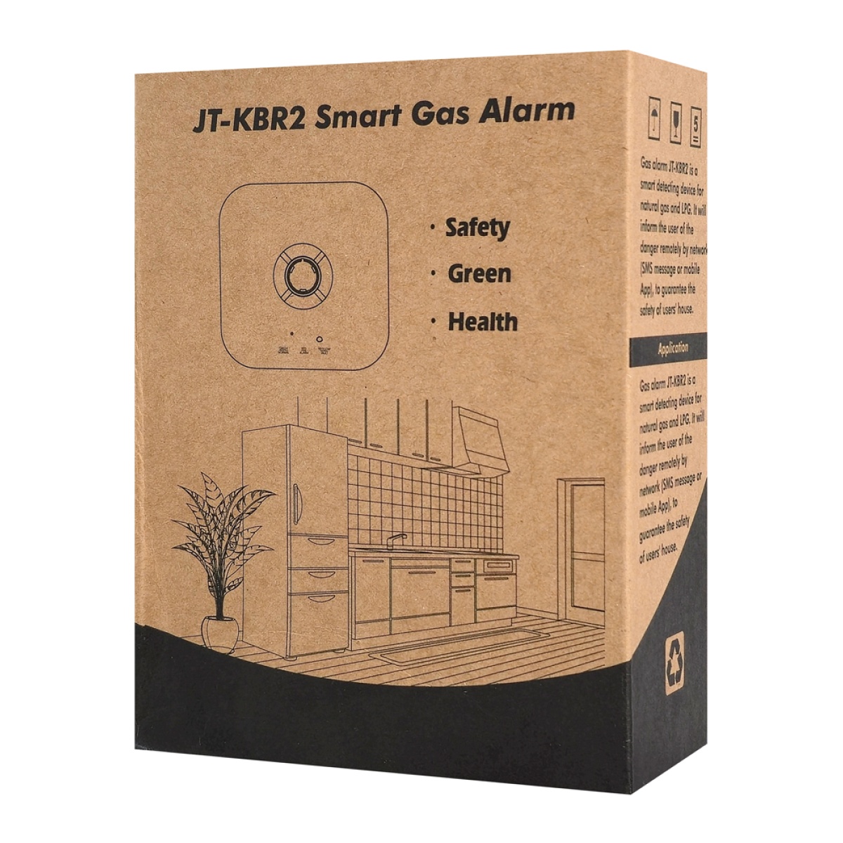HANWEI ενσύρματος ανιχνευτής διαρροής αερίου JT-KBR2 με ηχητικό & οπτικό συναγερμό, WiFi, TUYA - Image 4