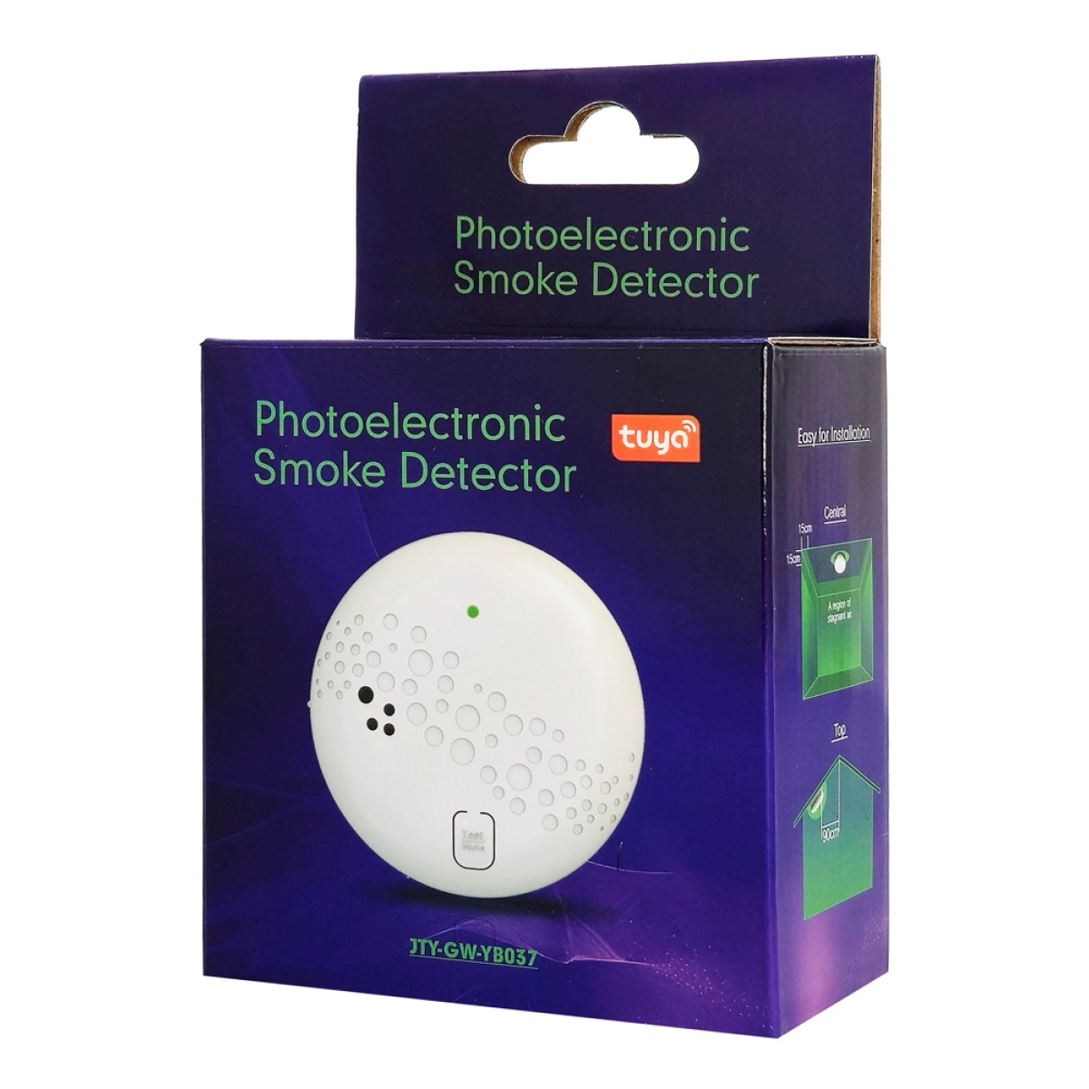 HANWEI ασύρματος ανιχνευτής καπνού JTY-GW-YB037 με ηχητικό & οπτικό συναγερμό, WiFi, TUYA - Image 4