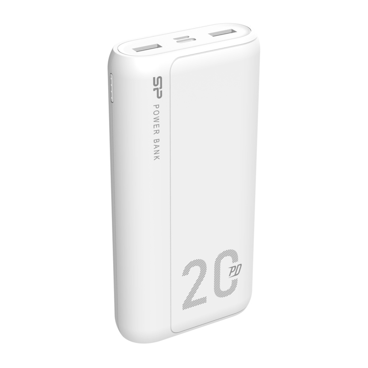 SP20KMAPBKQS150W SILICON POWER power bank QS15, 20000mAh, 2x USB & USB Type-C, 18W, λευκό - Image 1