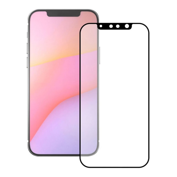 POWERTECH tempered glass 5D TGC-0517, iPhone 13/13 Pro, full glue, μαύρο