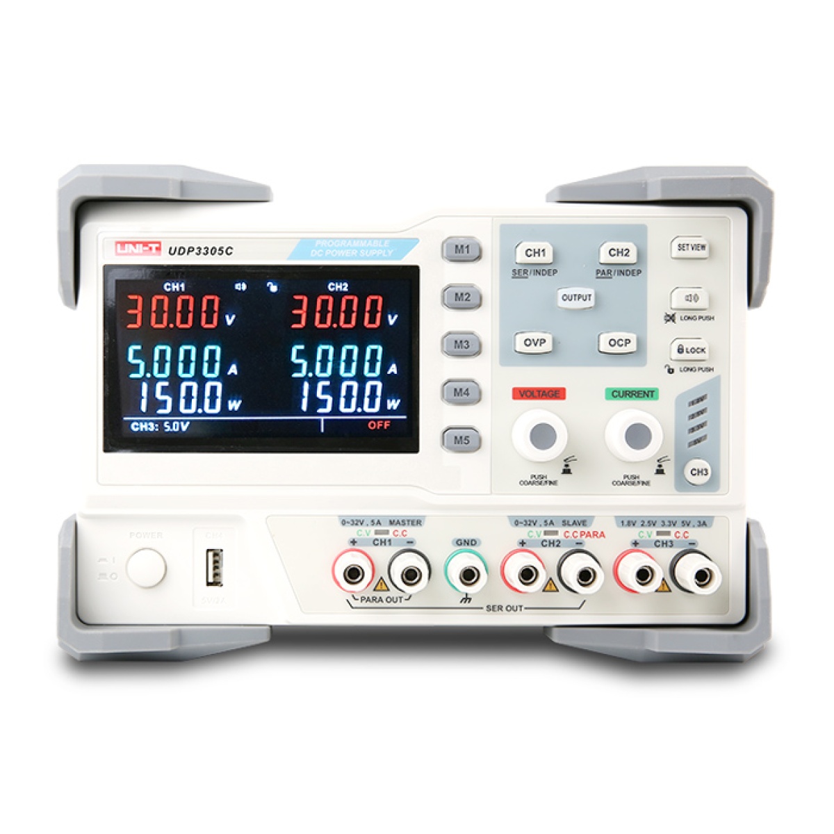 UNI-T DC τροφοδοτικό πάγκου UDP3305C, 3 κανάλια, 30V/5A, 315W - Image 3