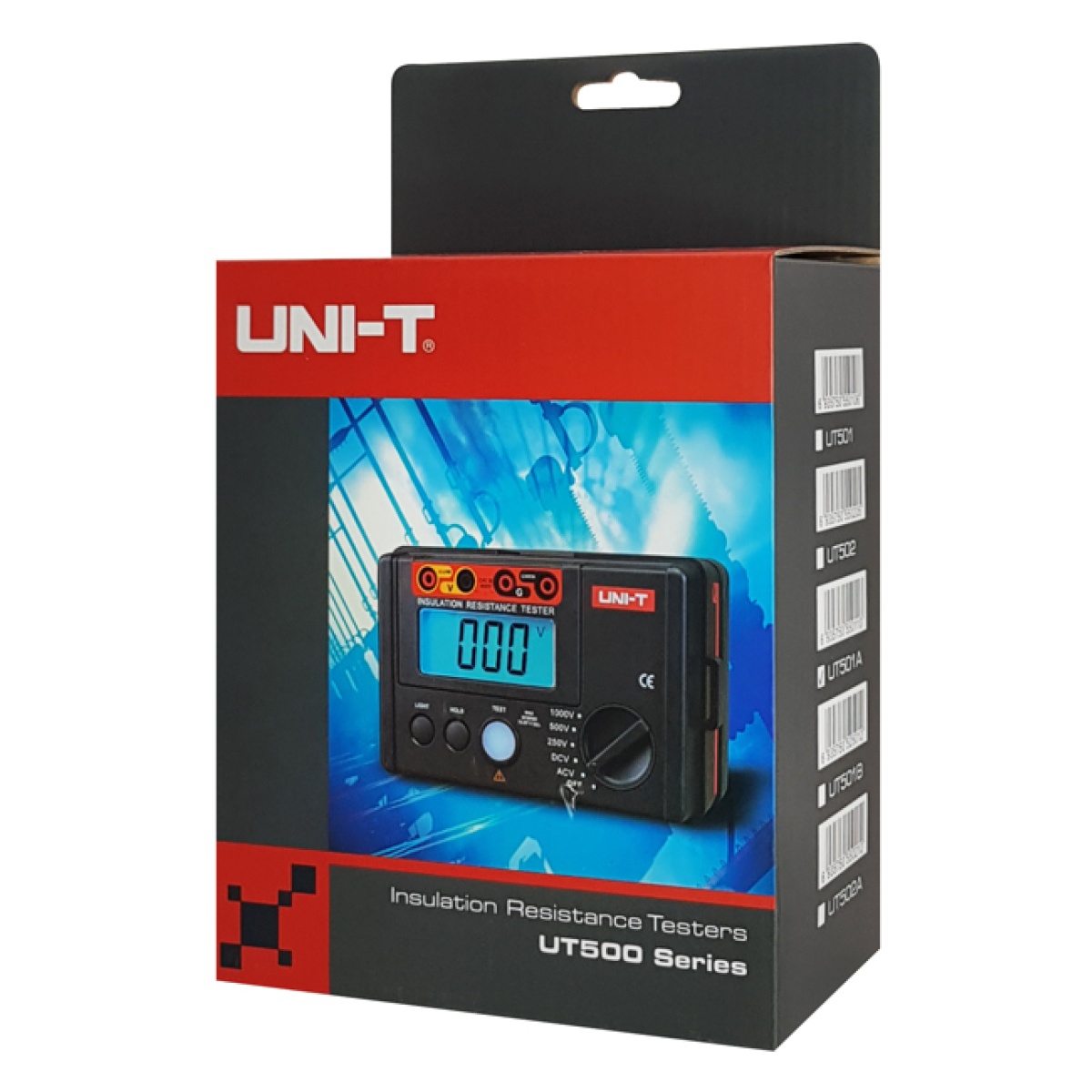 UNI-T Tester μόνωσης UT501A, 100V/250V/500V/1000V - Image 3